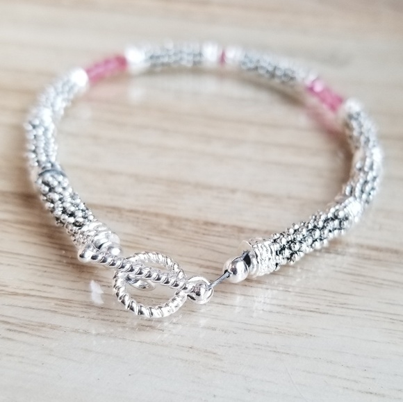 Swarovski Crystal Rose Beaded Bracelet 3 - Picture 5 of 7